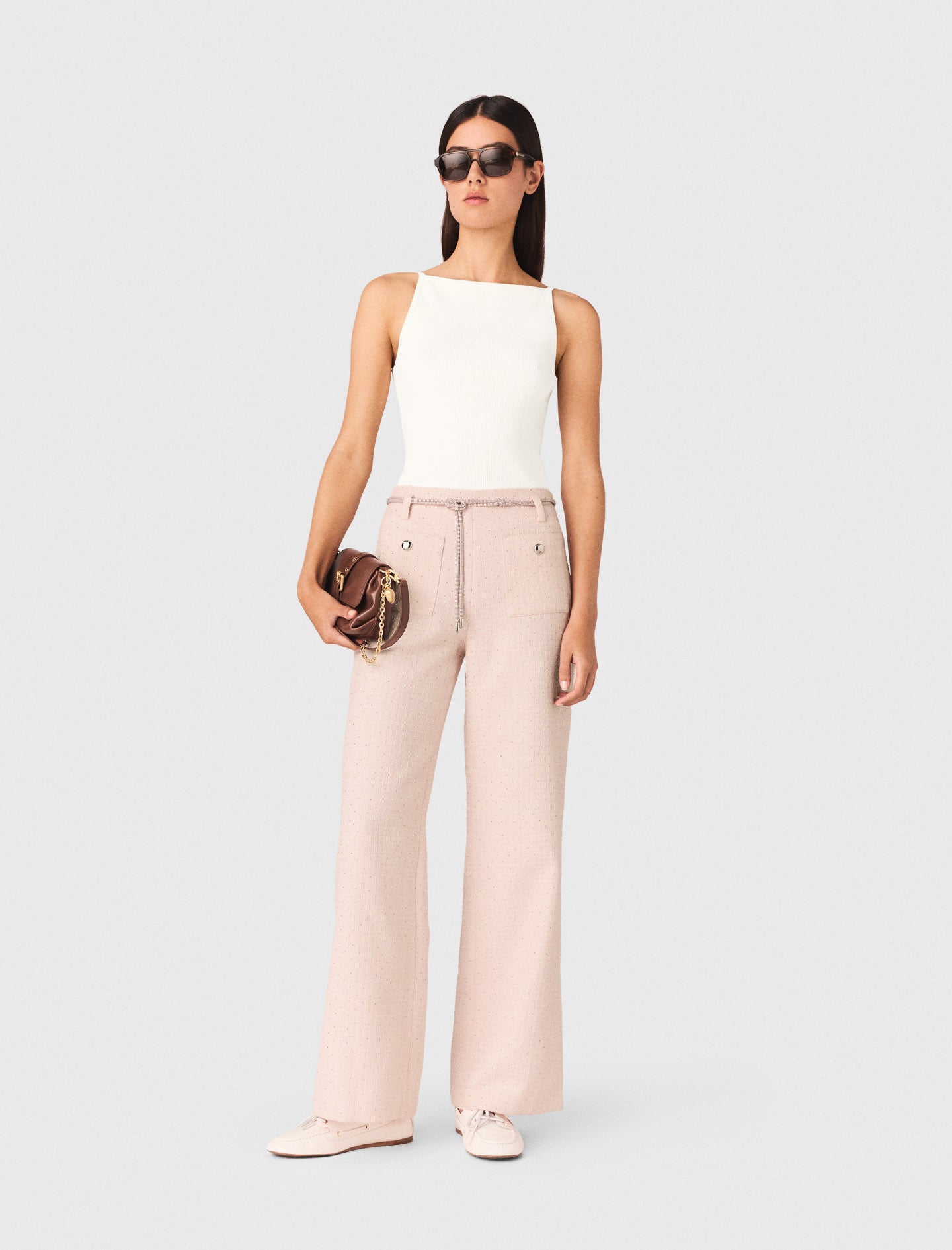 Tweed Trousers Pink