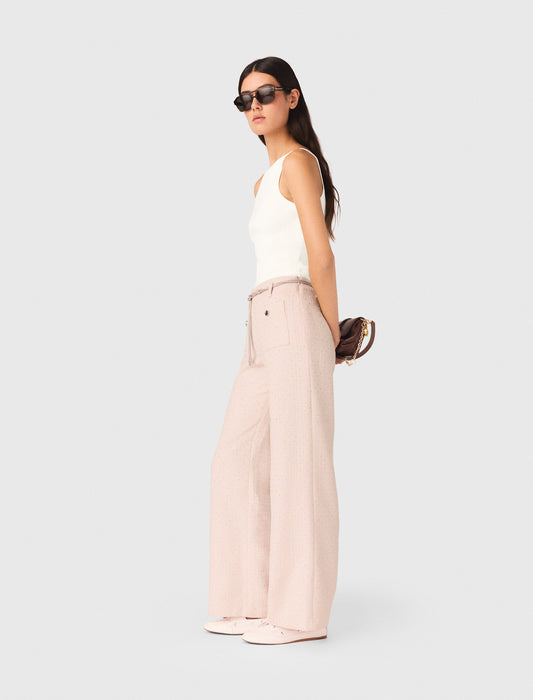 Tweed Trousers Pink
