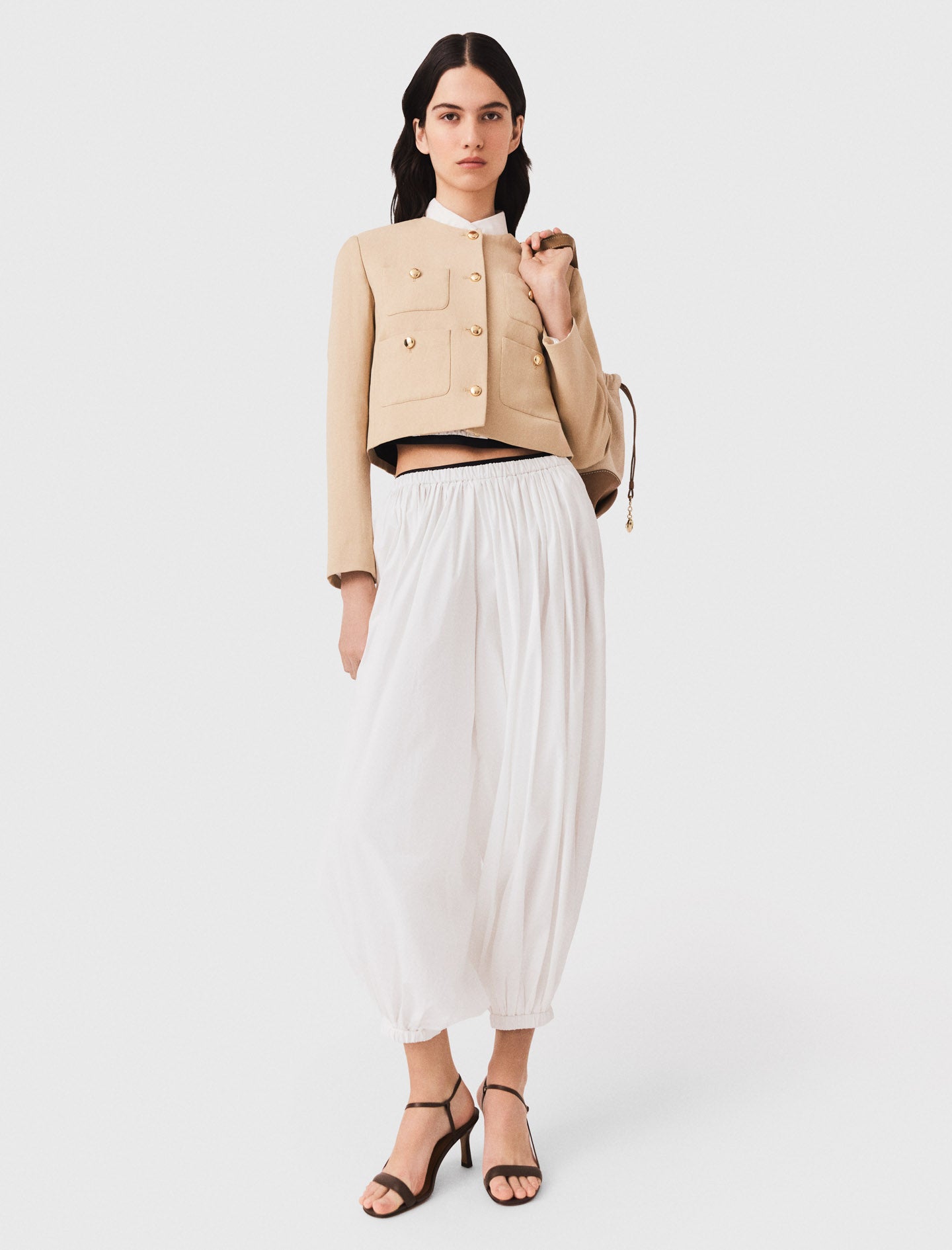 Sourel cotton trousers White