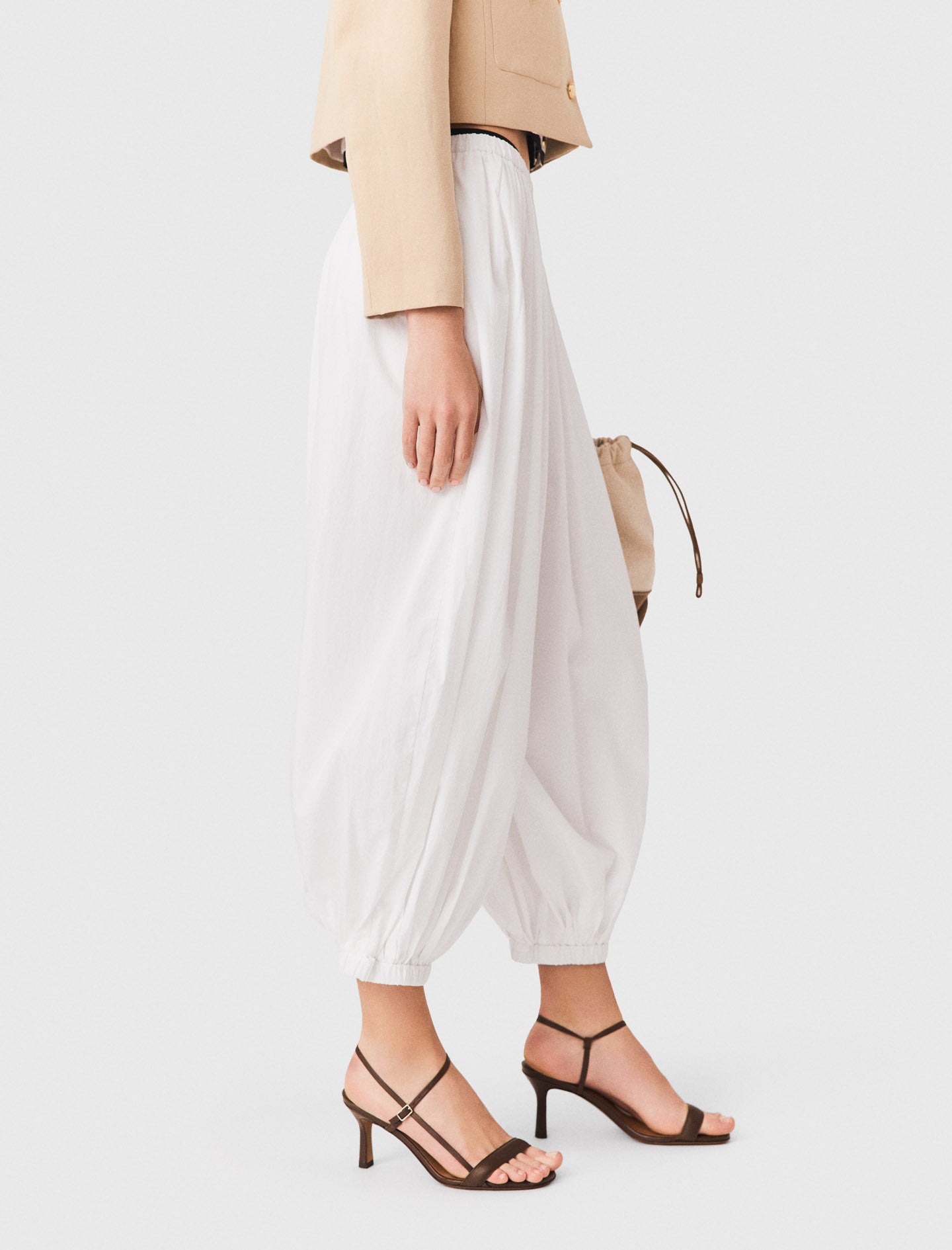 Sourel cotton trousers White