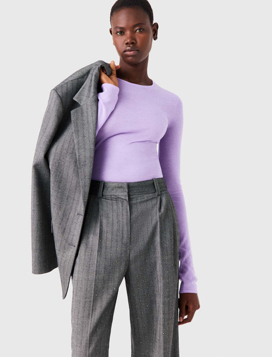 Rhinestone suit trousers Grey