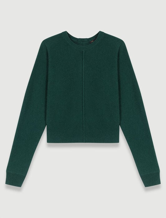 Bottle Green-reversible cashmere jumper