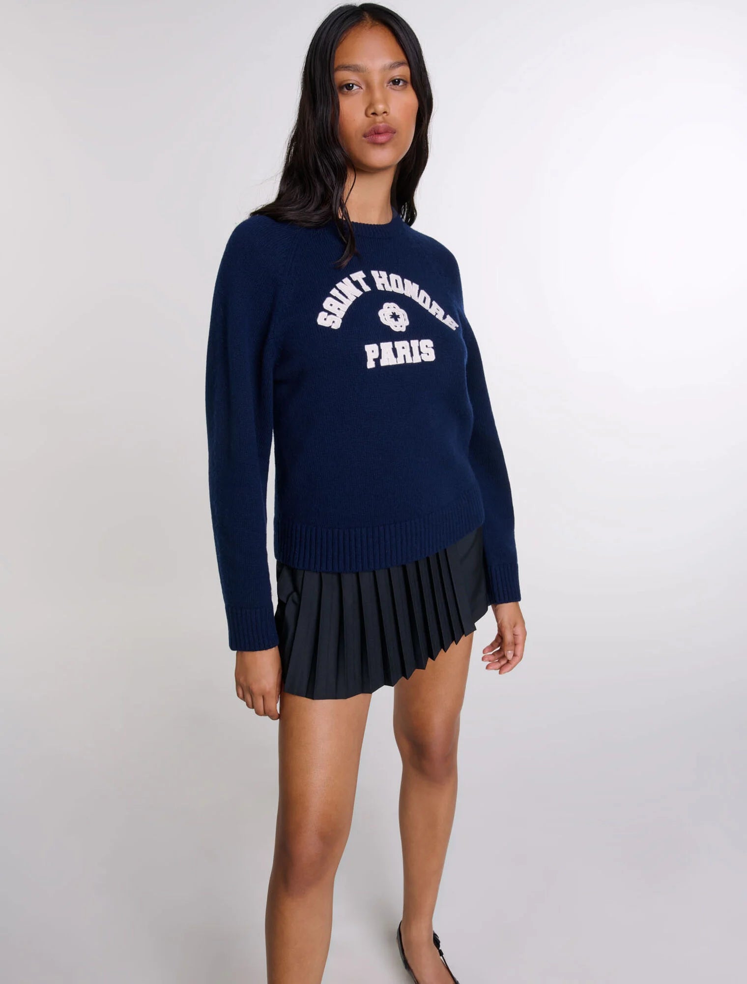 Navy-Wool-blend jumper