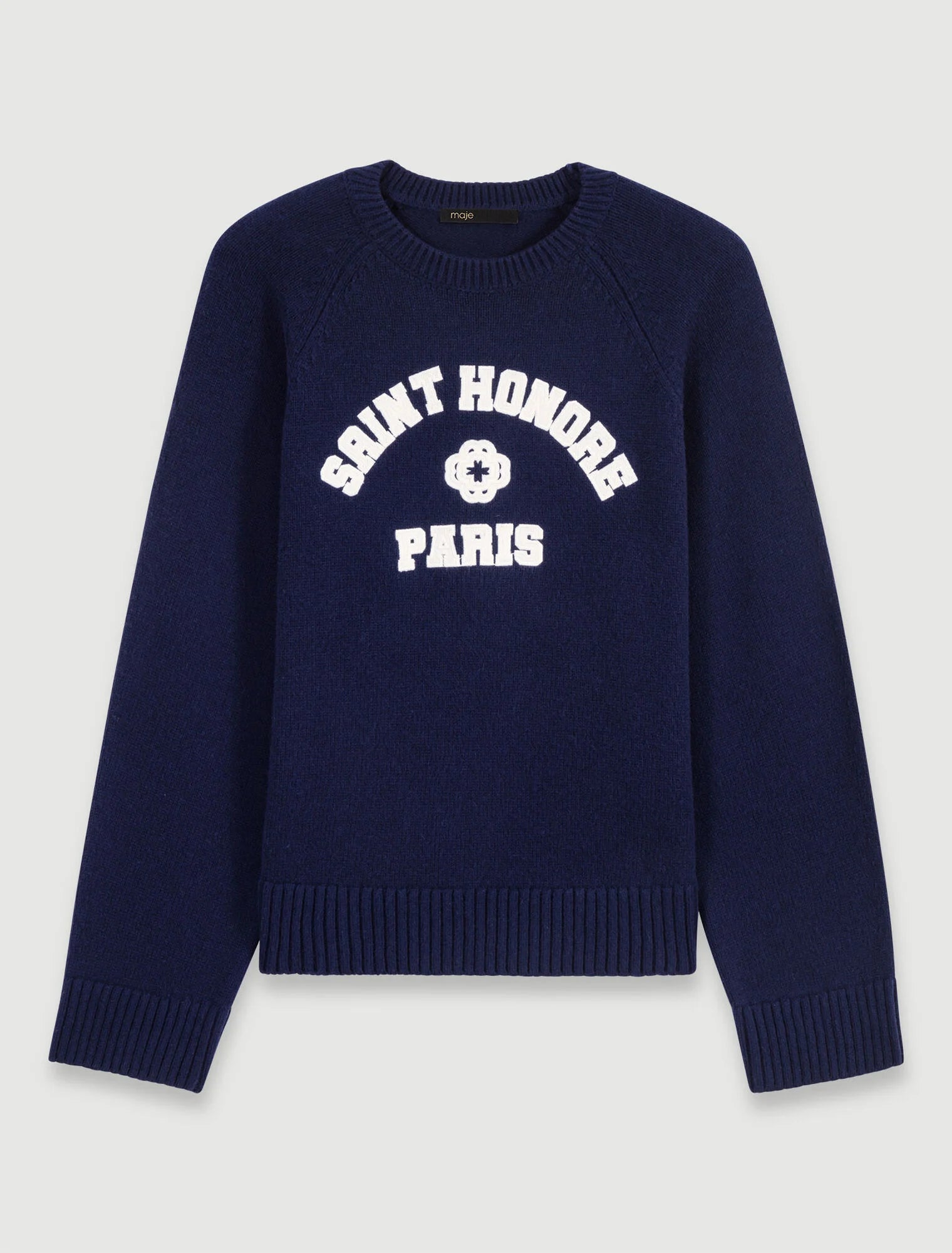 Navy-Wool-blend jumper