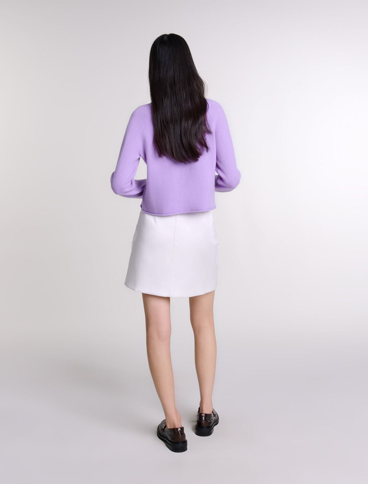 Parma Violet-Short cashmere jumper