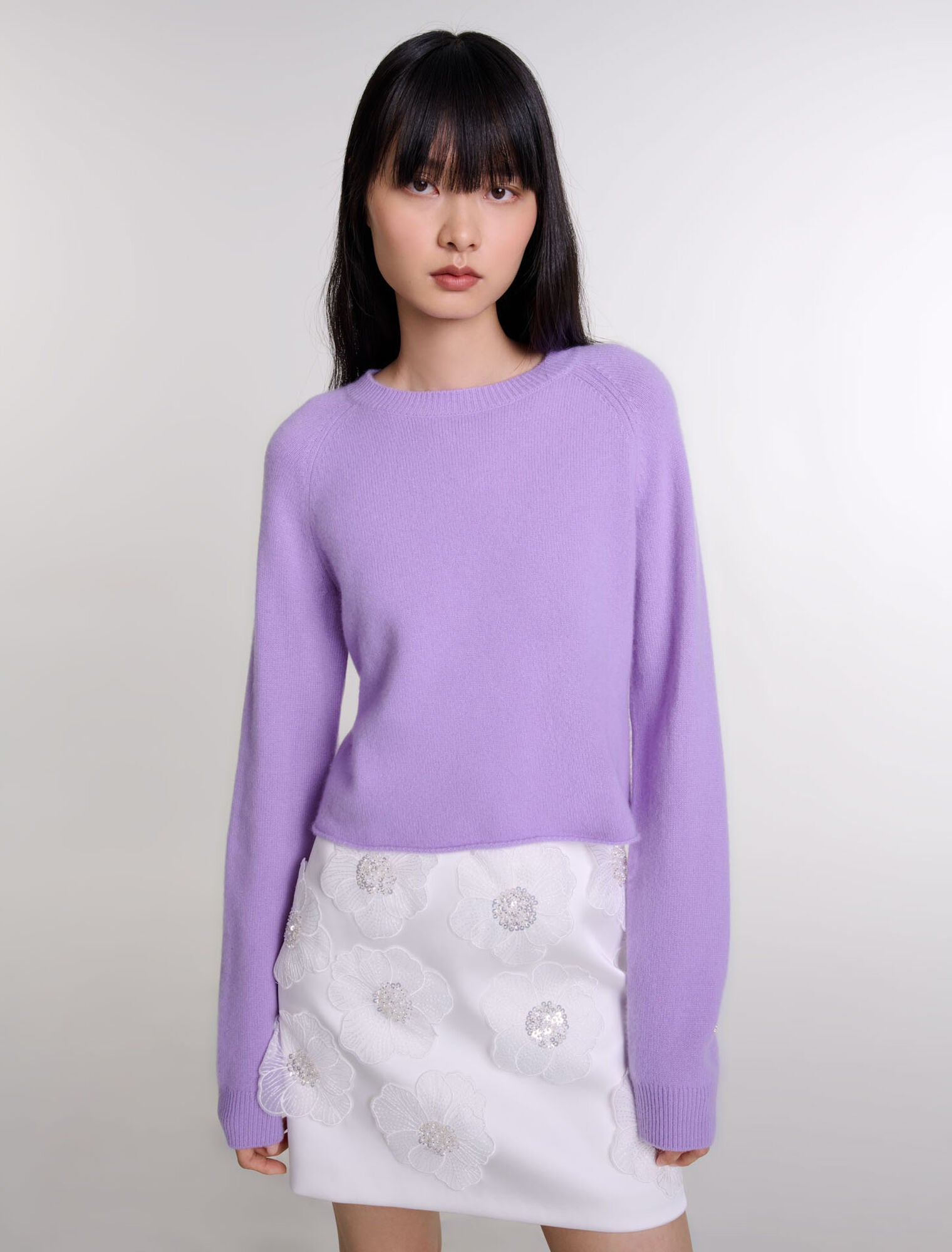 Parma Violet-Short cashmere jumper