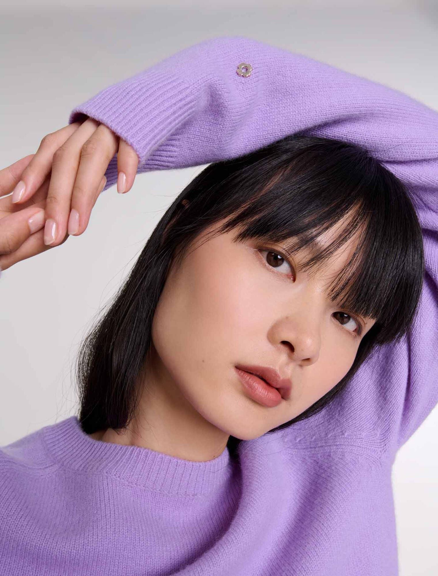 Parma Violet  -Short cashmere jumper
