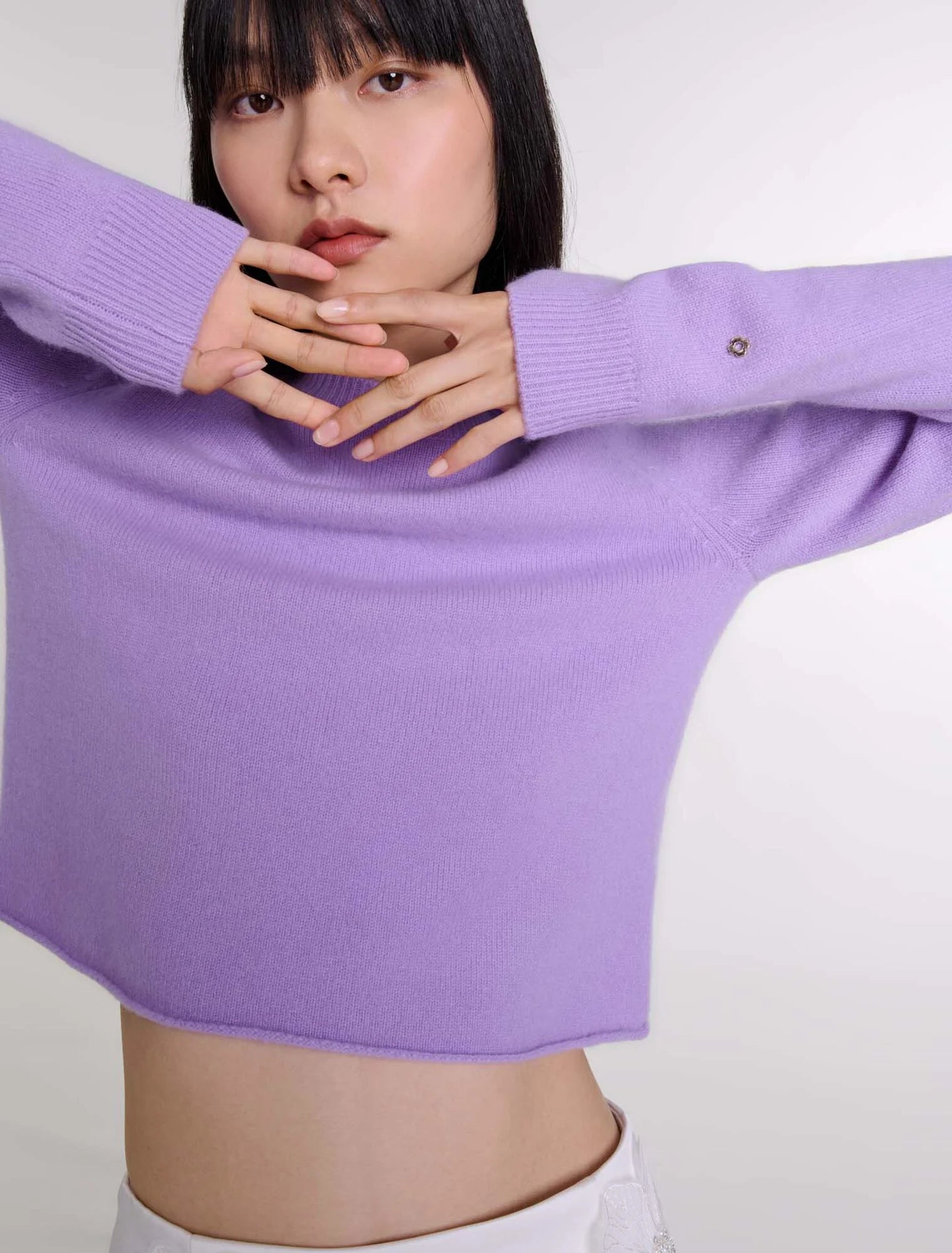 Parma Violet-Short cashmere jumper