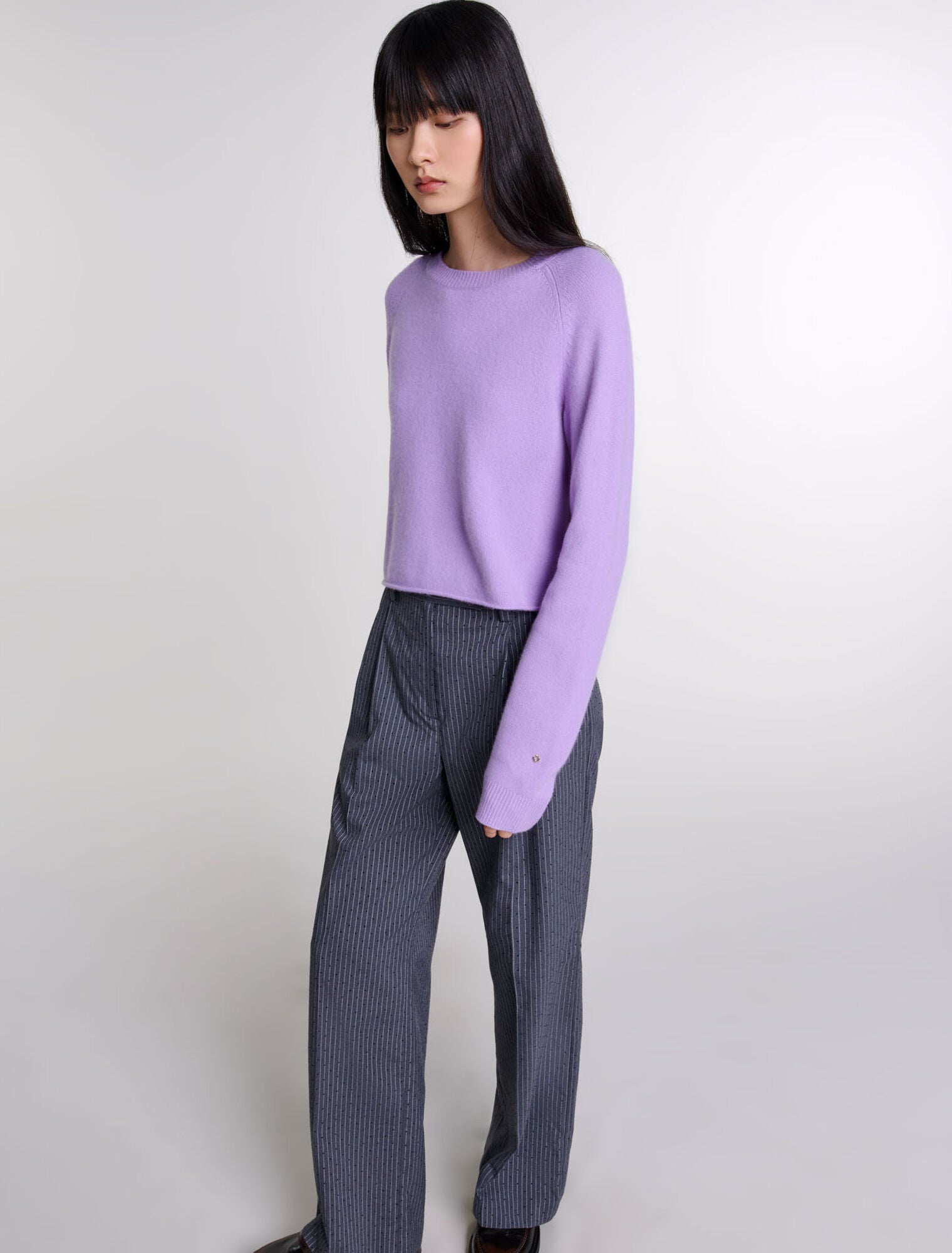 Parma Violet-Short cashmere jumper
