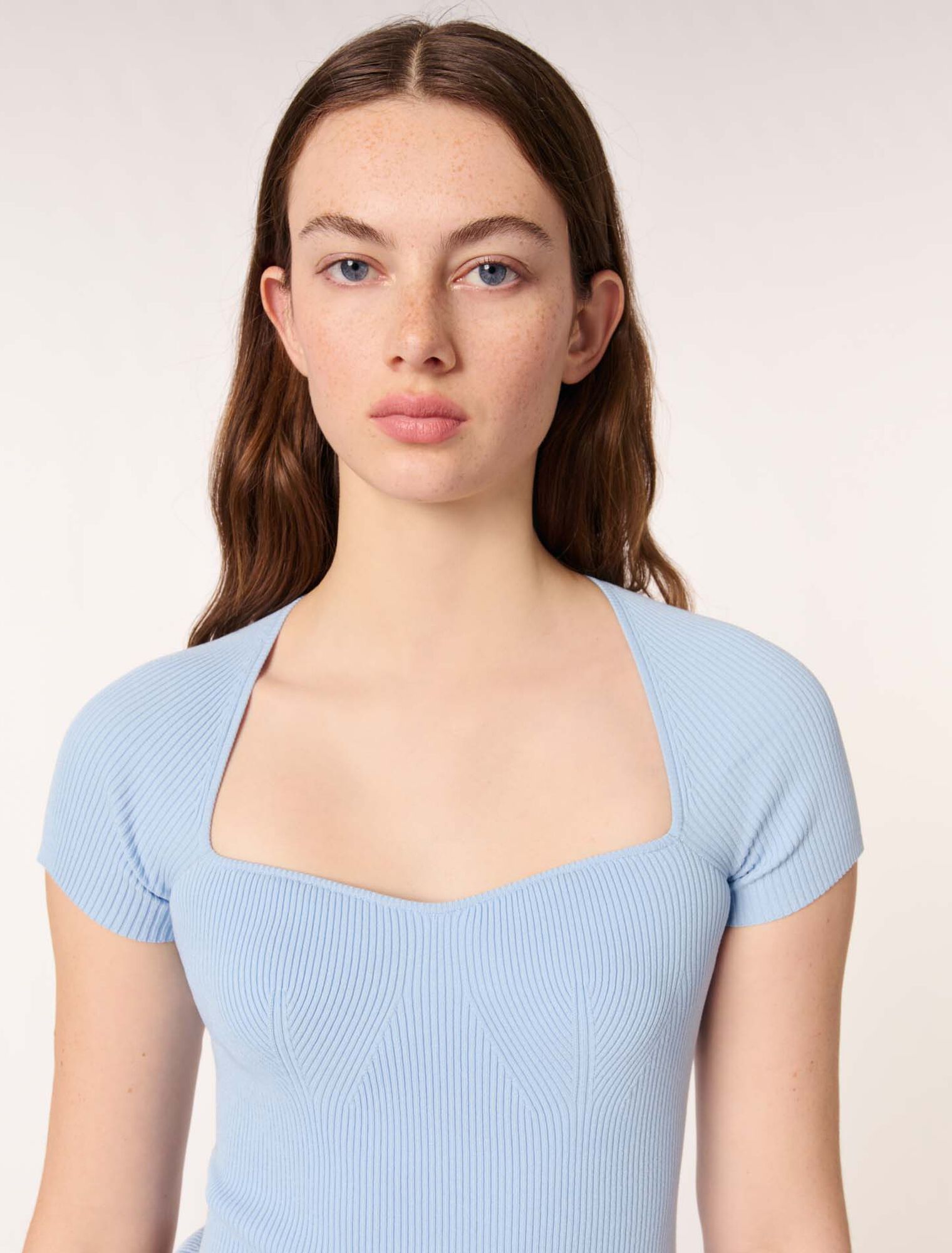 Fine ribbed t-shirt