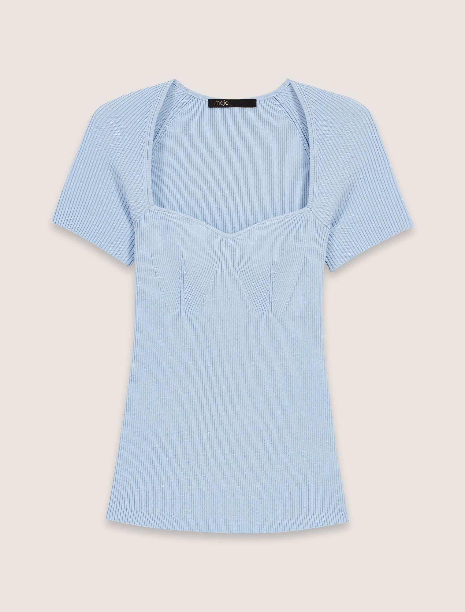 Fine ribbed t-shirt