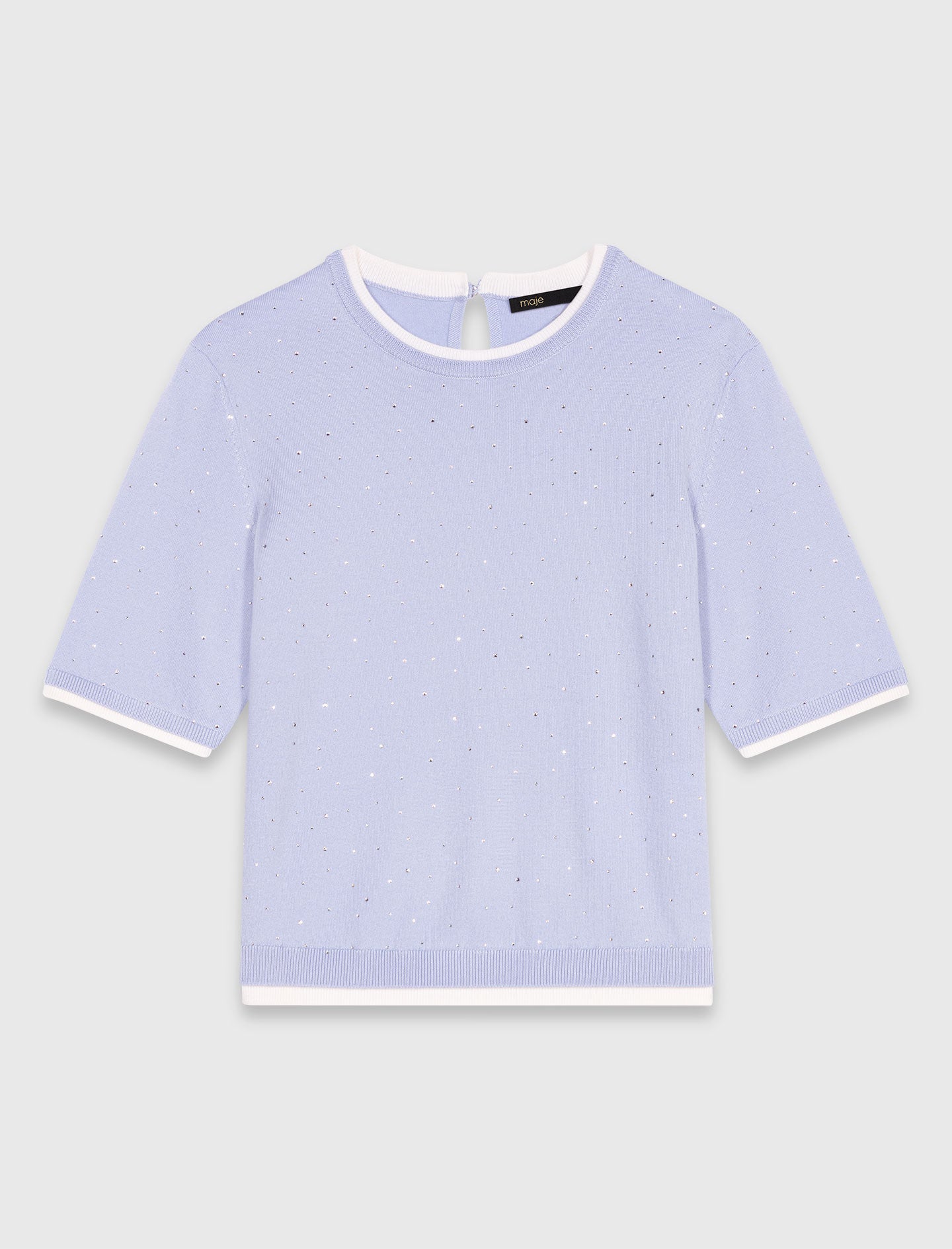100% wool jumper with rhinestones