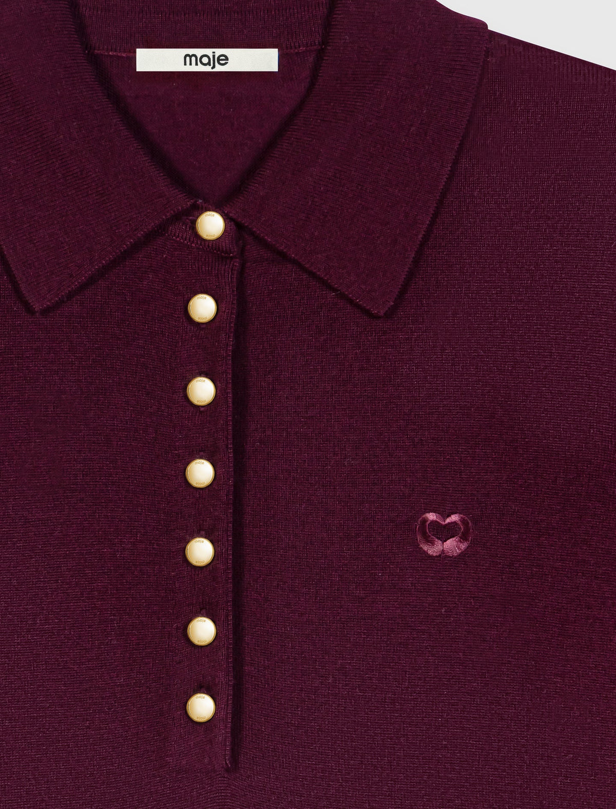 Polo collar jumper Eggplant