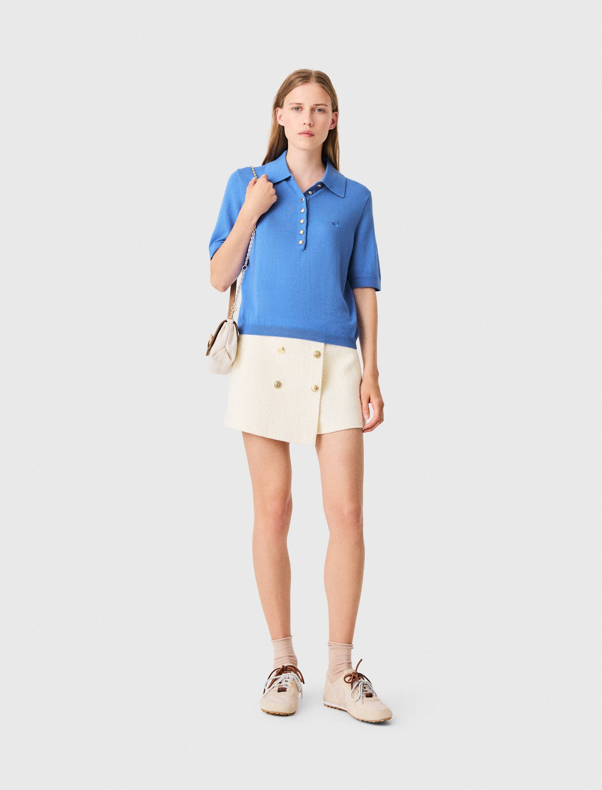 Polo collar jumper Blue