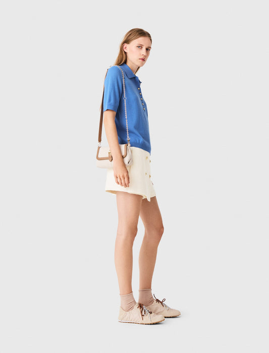 Polo collar jumper Blue