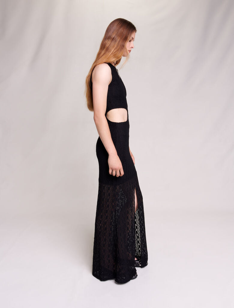 Black-Lace maxi dress