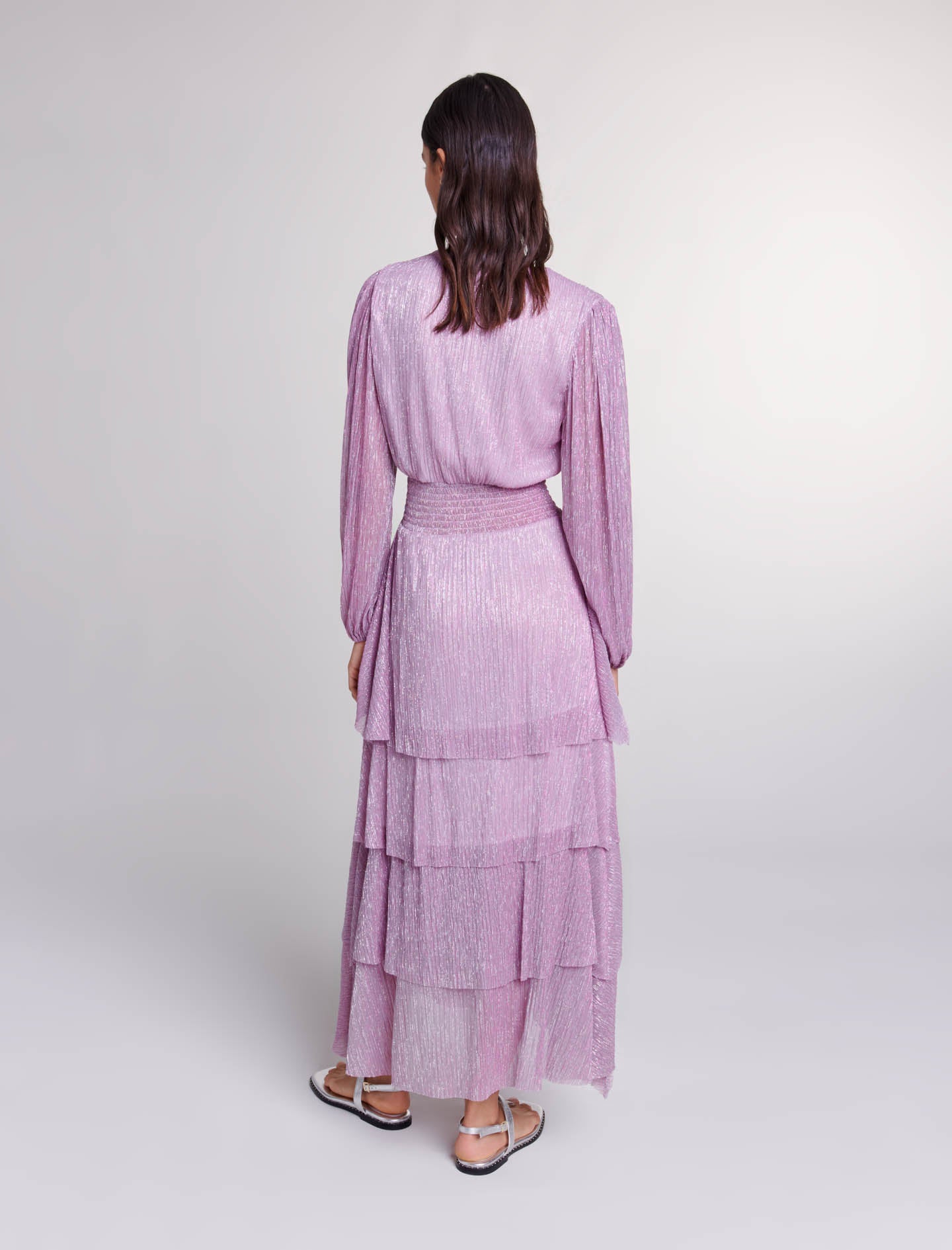 Purple  Tiered maxi dress