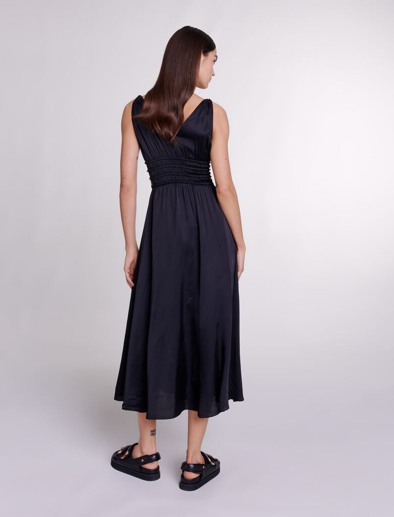 Black  -Cutaway maxi dress