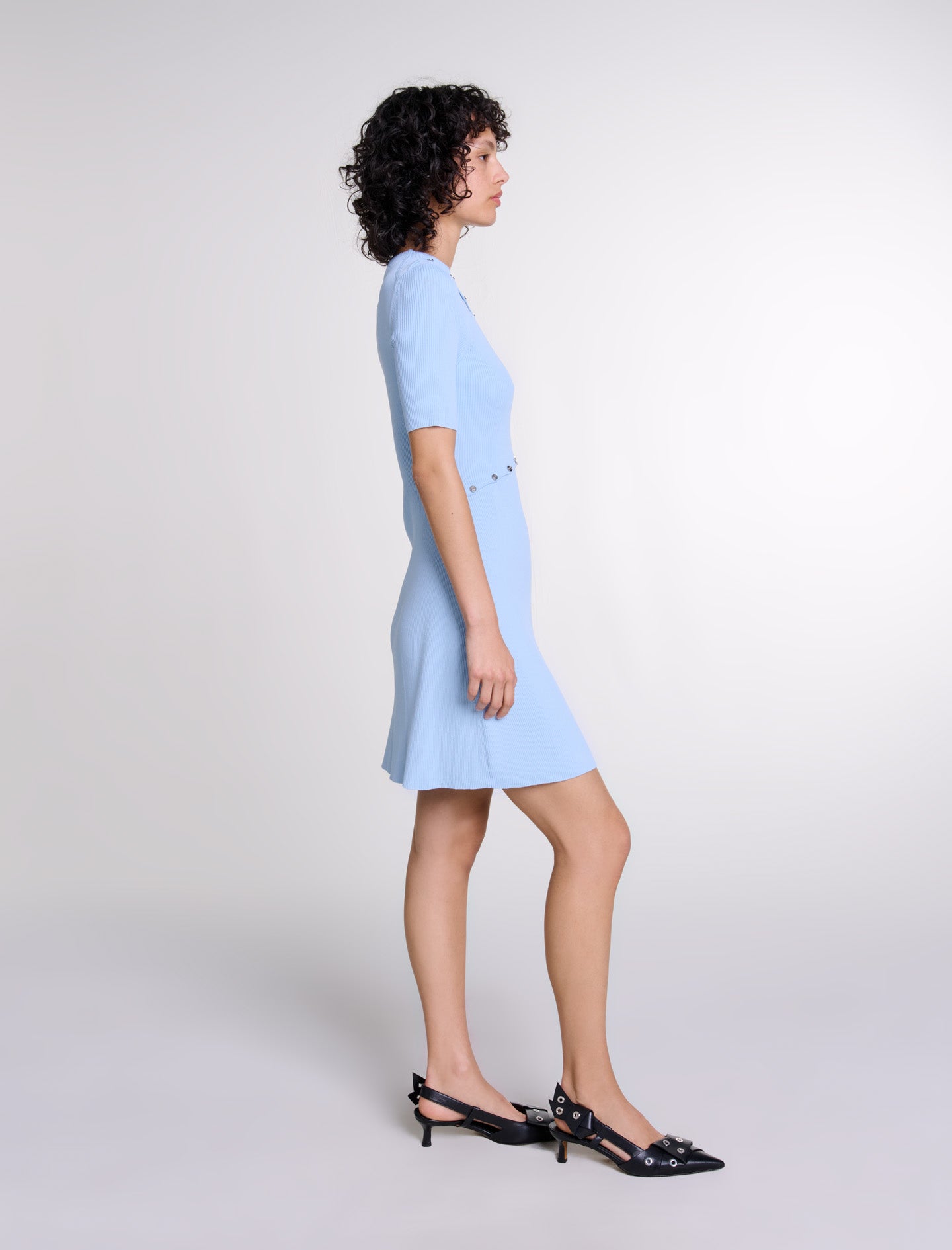 Blue Sky-Short knit dress