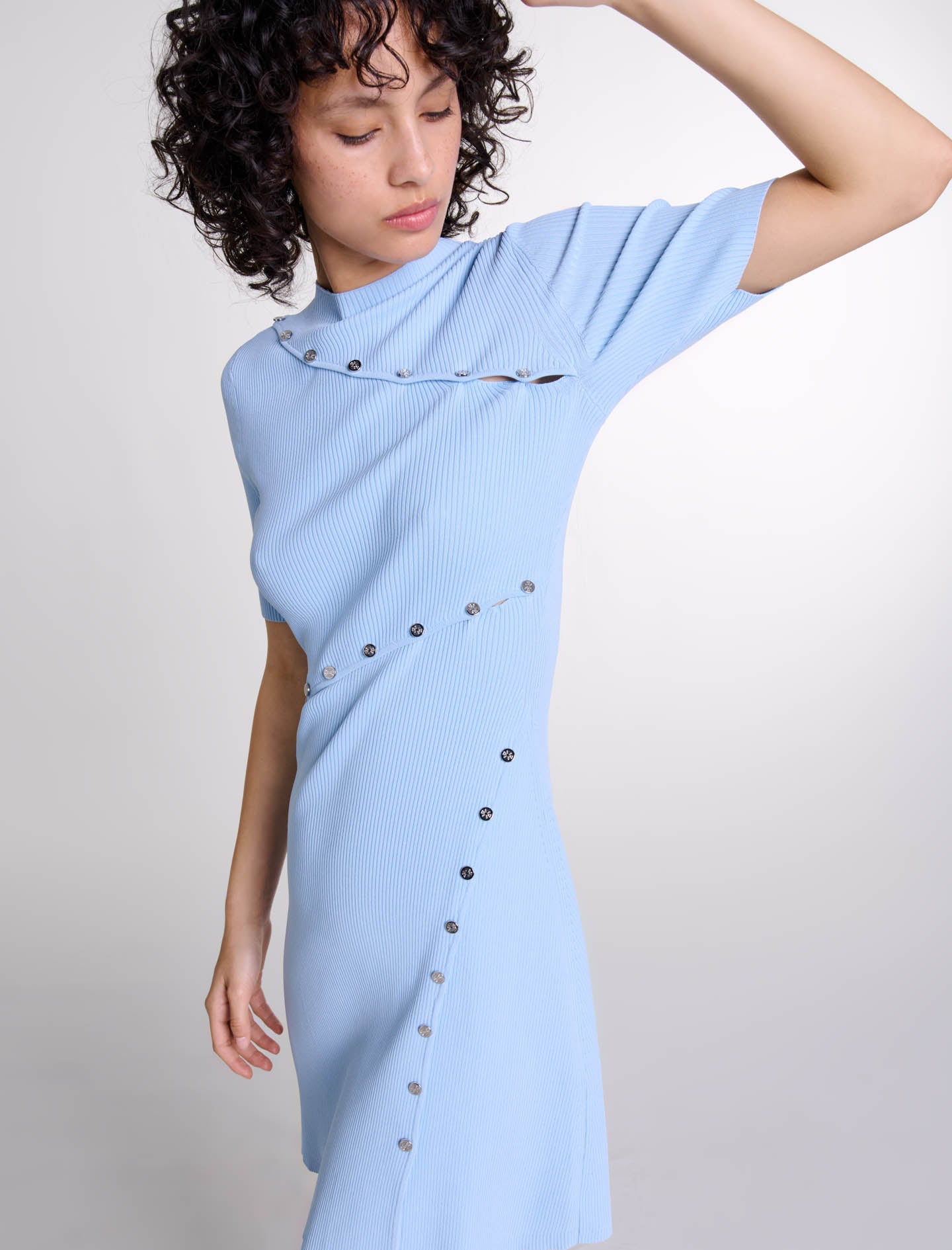 Blue Sky-Short knit dress