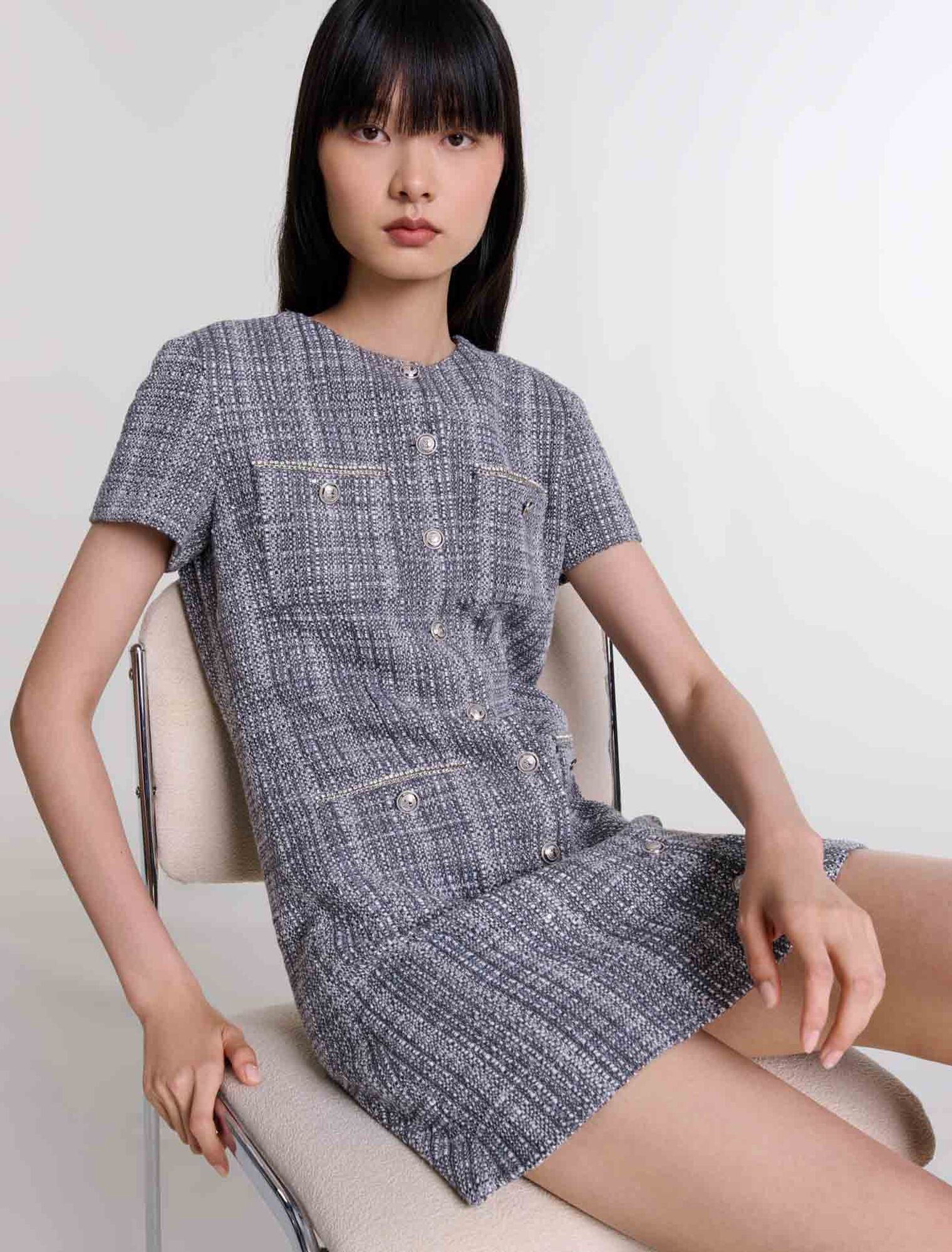 Grey-Tweed dress