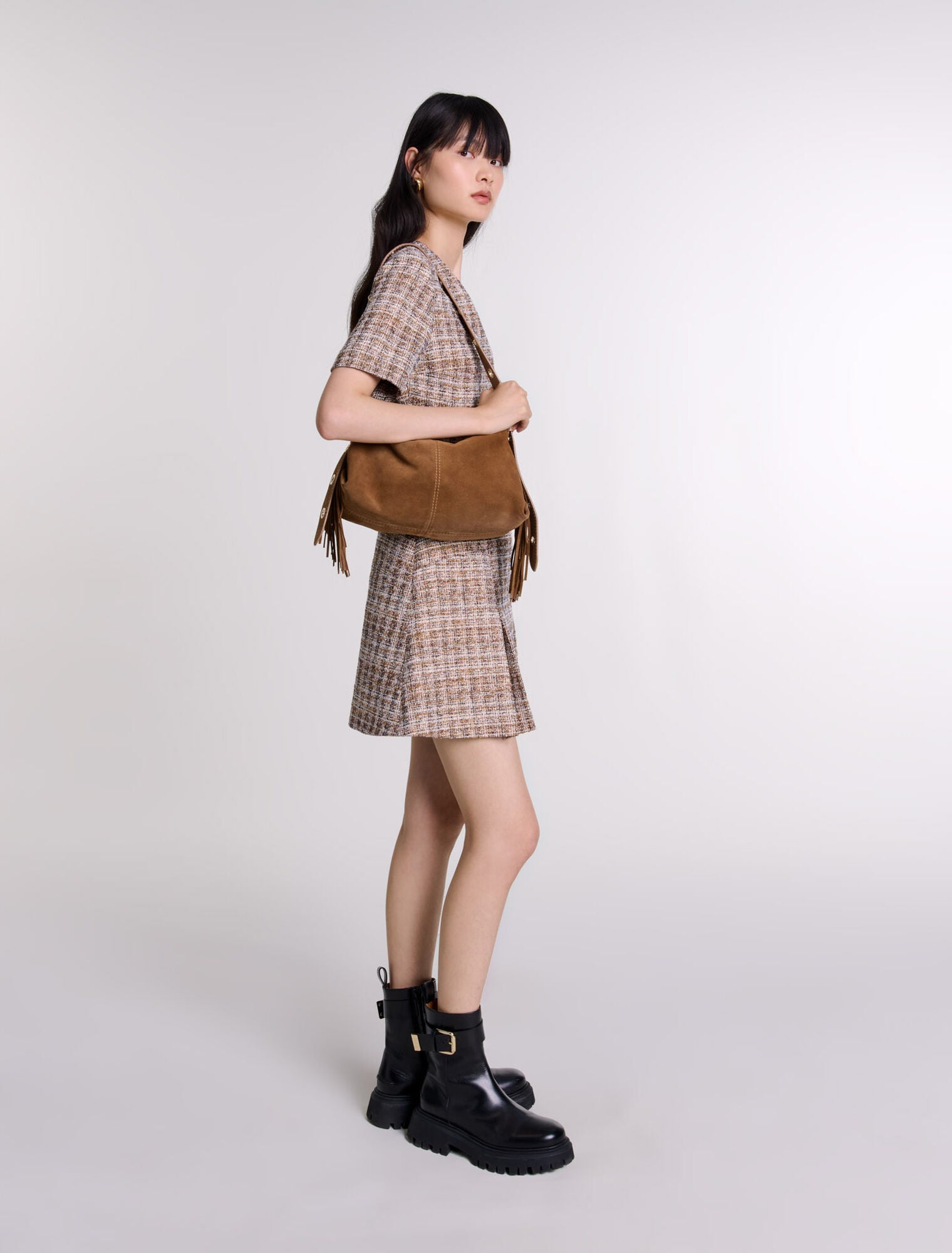 Shop Short Tweed Dress for Women Online Maje KSA