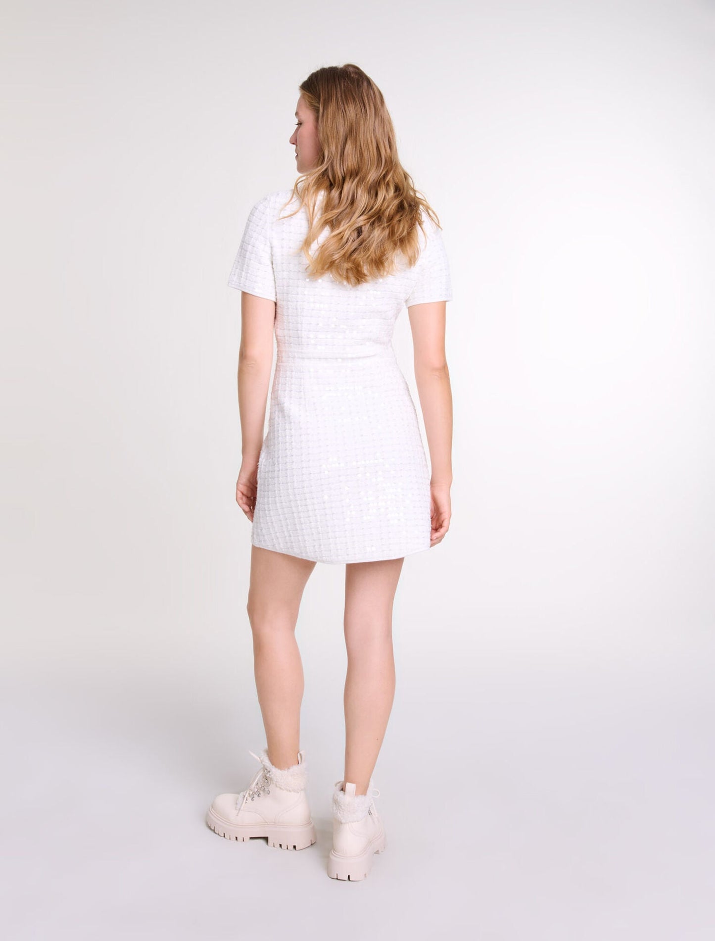 Off White   Sequin knit short dress