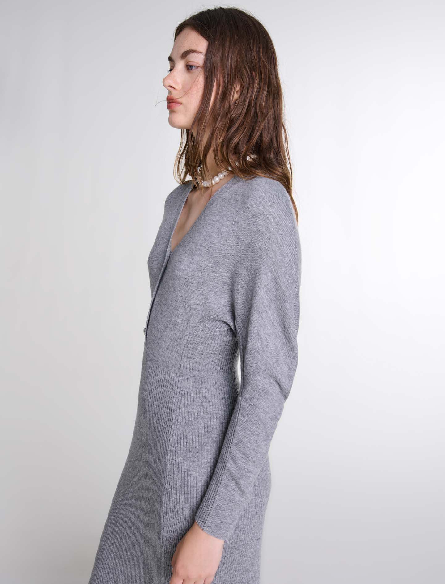 Grey   Knit maxi dress