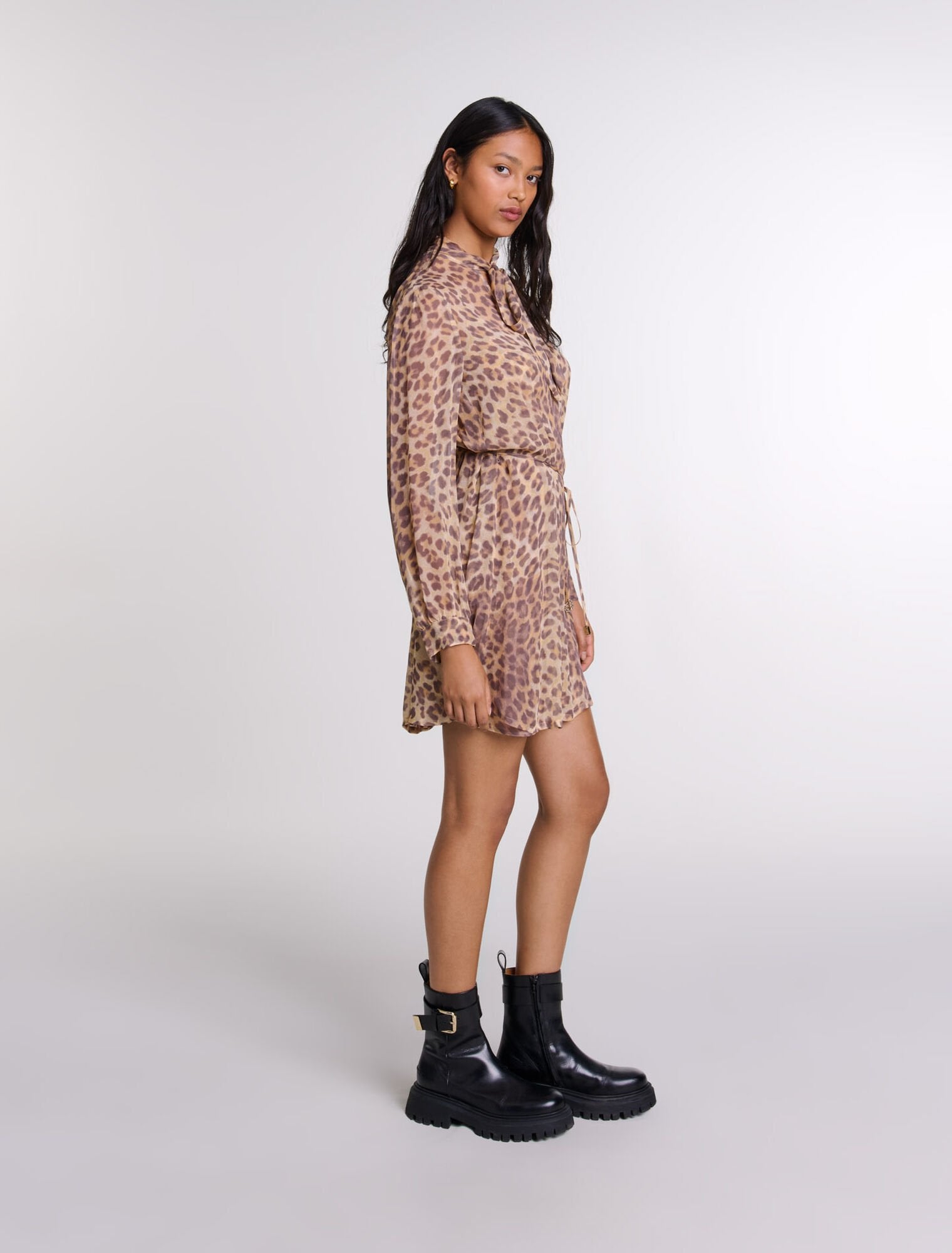 Black-Short Smocked Dress