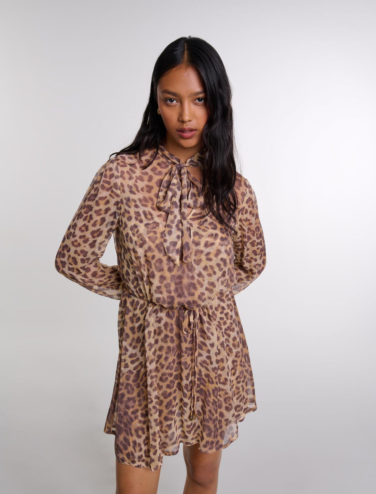 Black-Short Smocked Dress