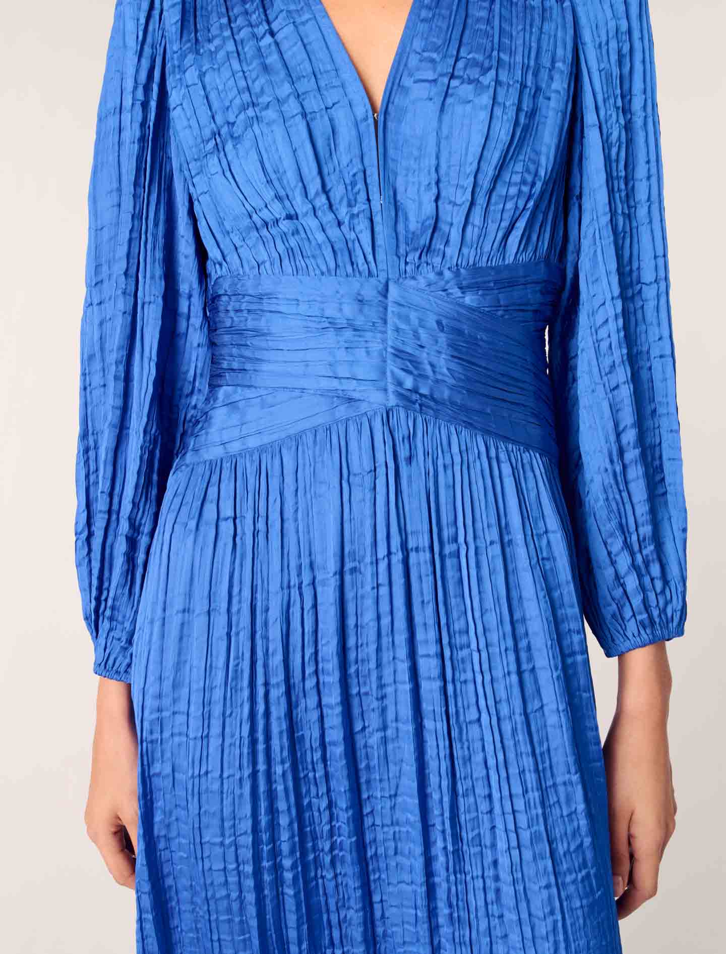 Blue Long Satiny Dress