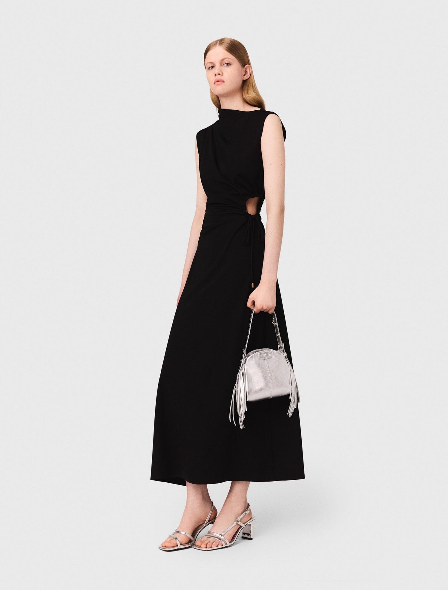 Cutout waist maxi dress