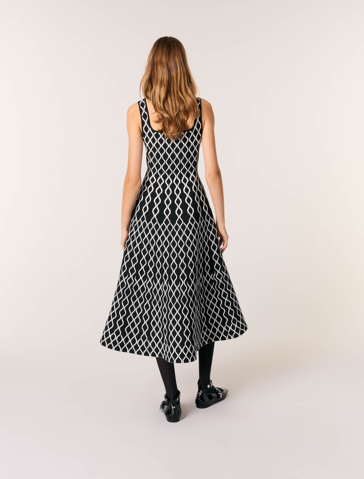ワンピース Ameri IMANE JACQUARD KNIT DRESS S Ameri IMANE JACQUARD KNIT DRESS S Buy Jacquard Knit Midi