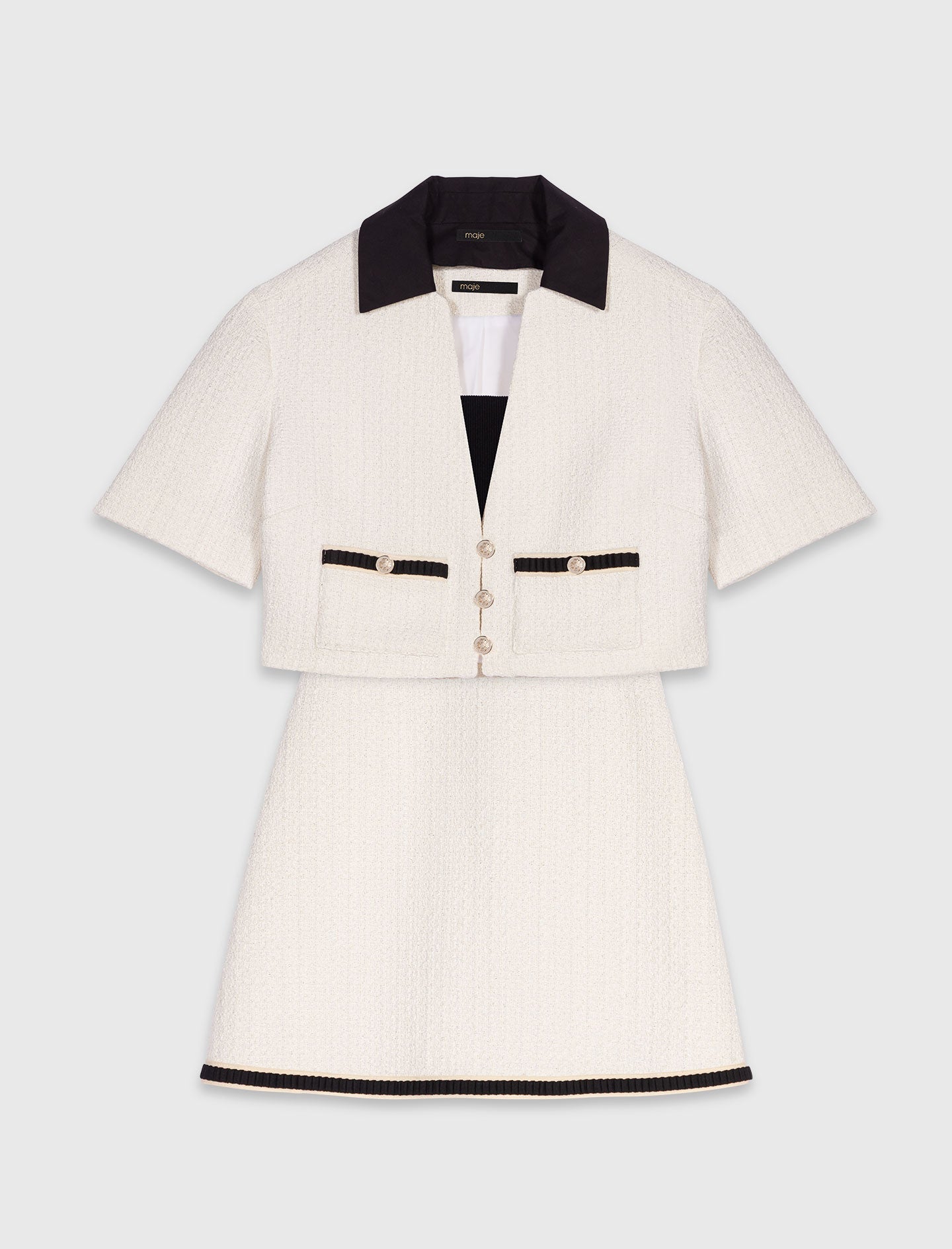 2-in-1 tweed dress