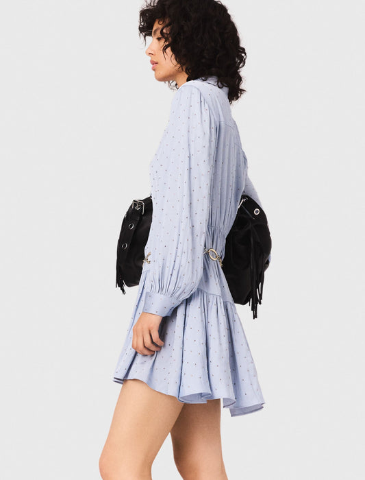 Studded flowing shirt dress