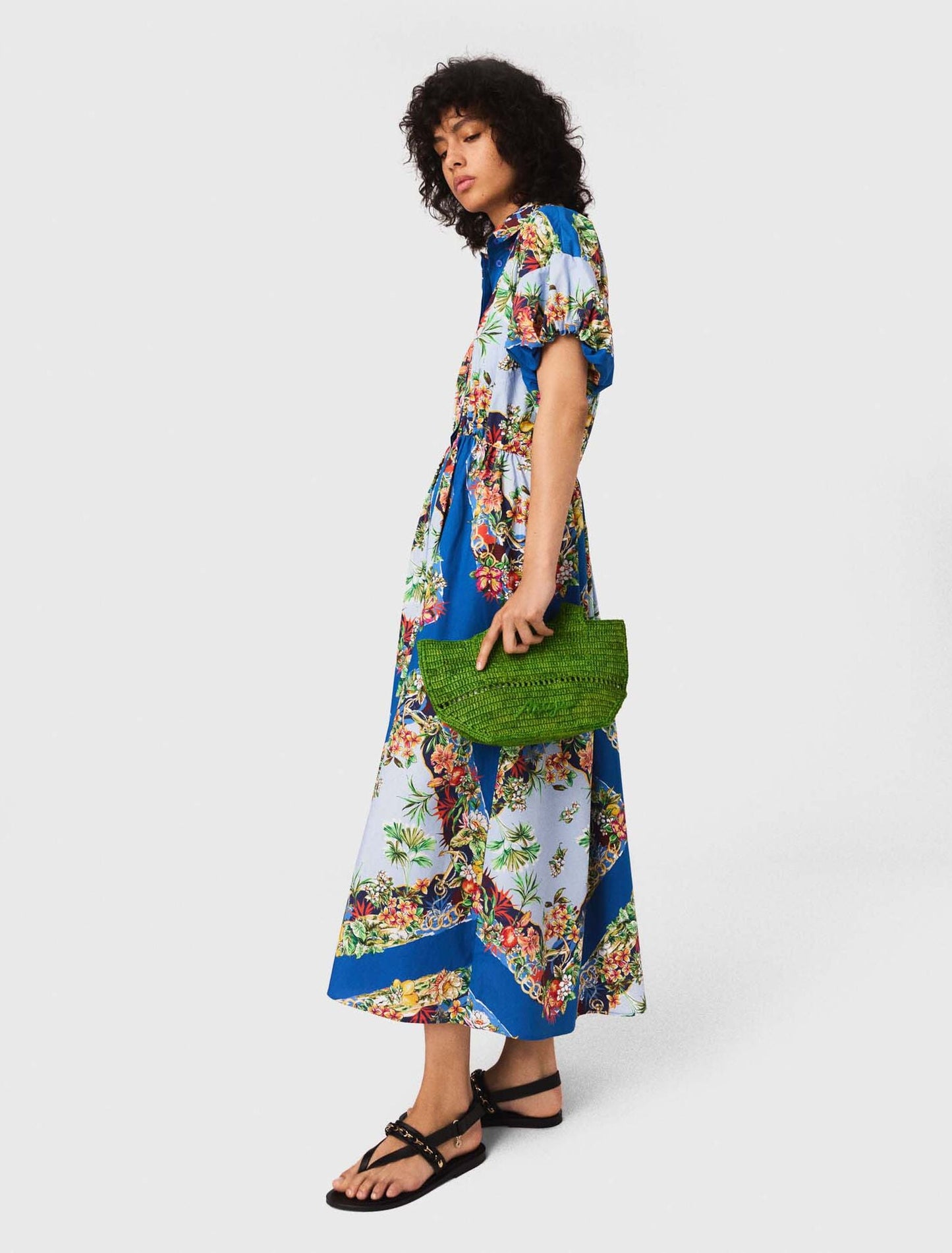 Multicolor Floral Print Patterned maxi dress