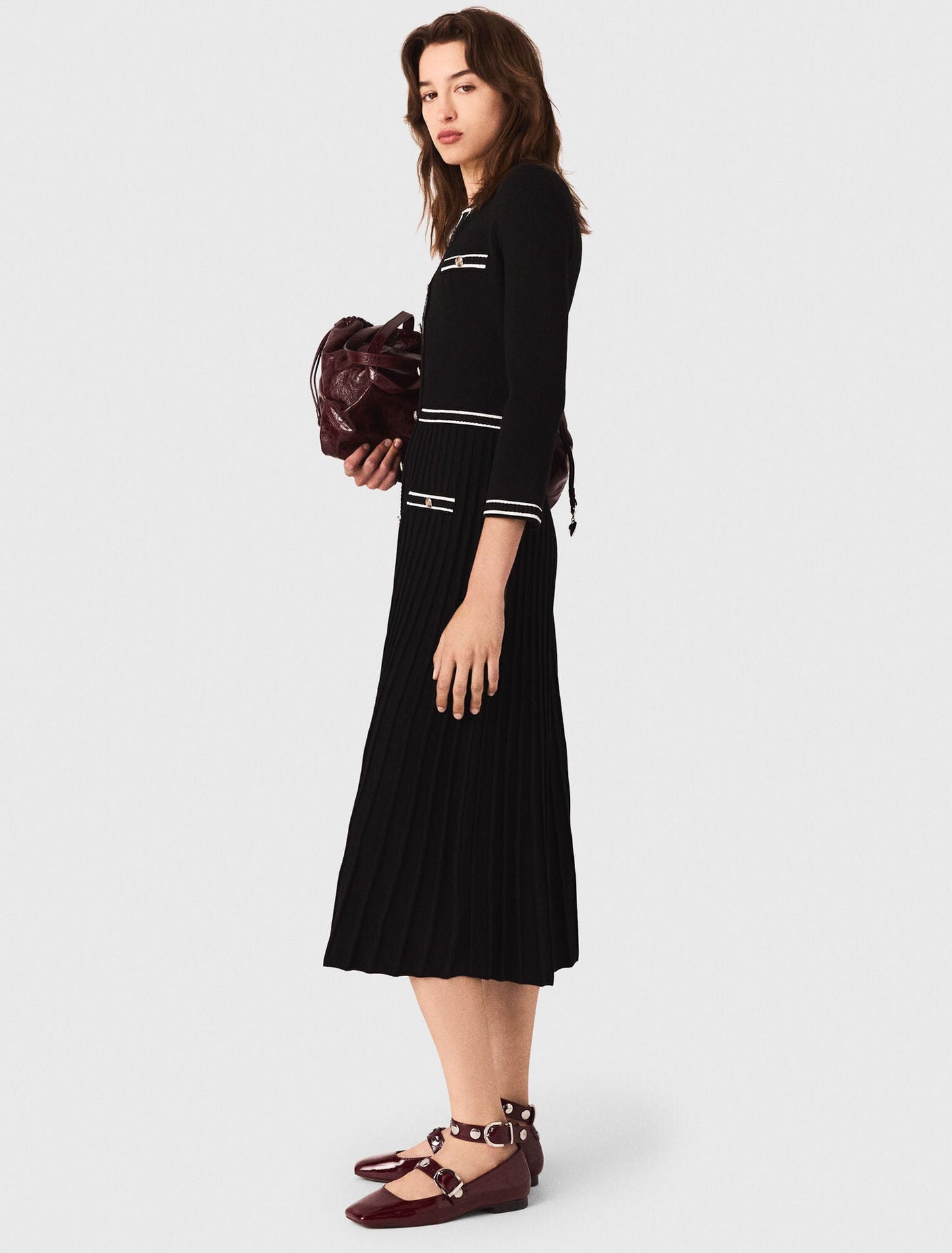 mfpro04442 knit midi dress black