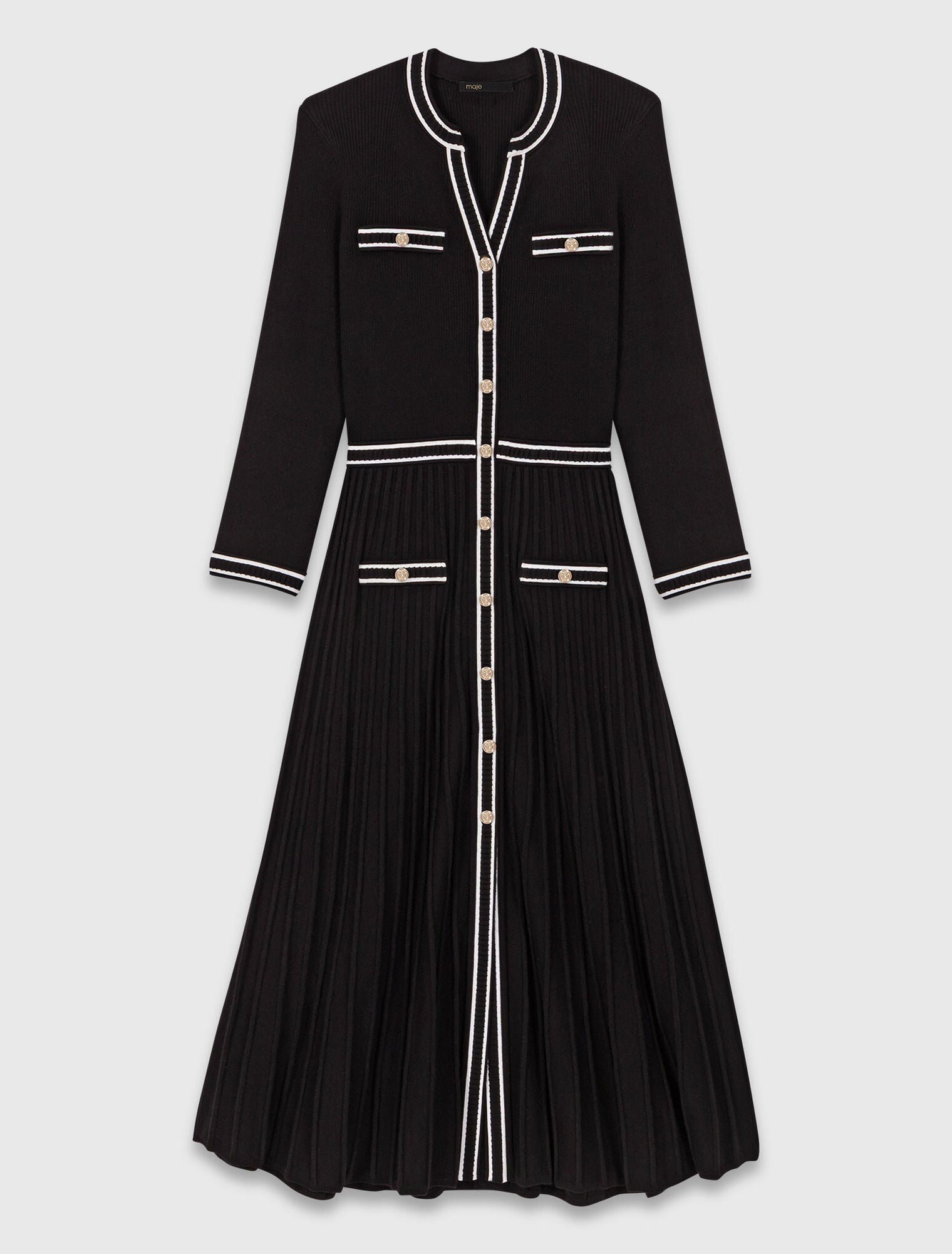 mfpro04442 knit midi dress black