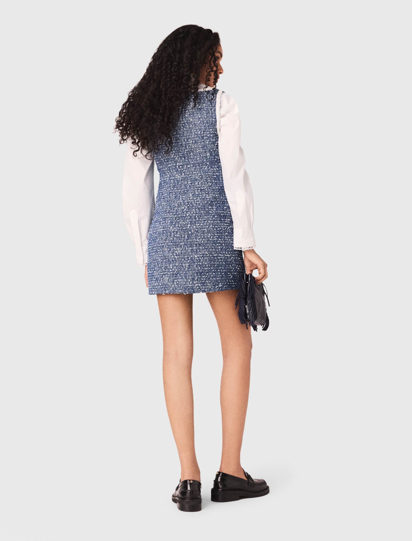 Short Tweed Dress BLUE