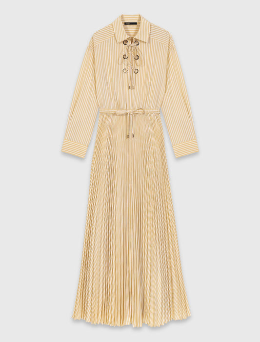 فستان ماكسي بثنيات