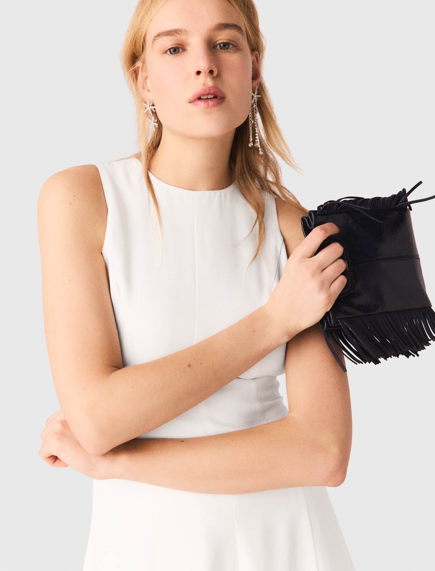 Backless Midi Dress White