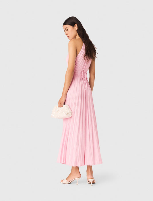 Pleated Maxi Dress Pink