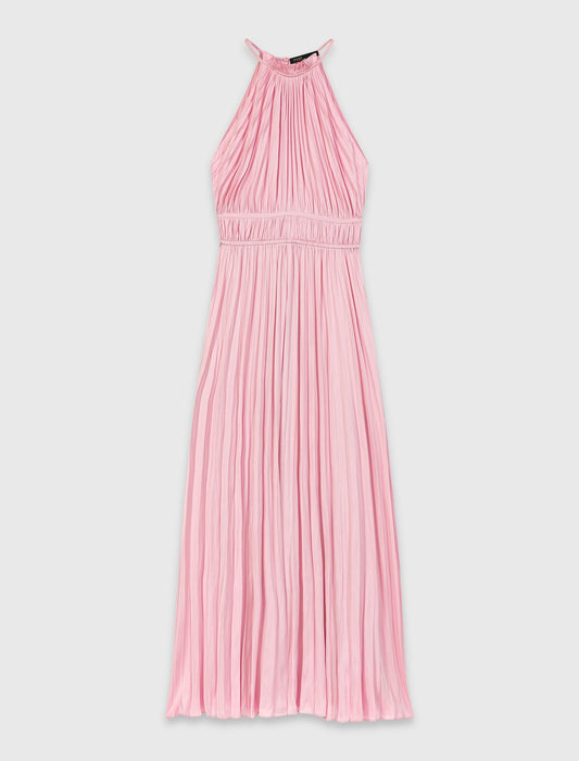 Pleated Maxi Dress Pink
