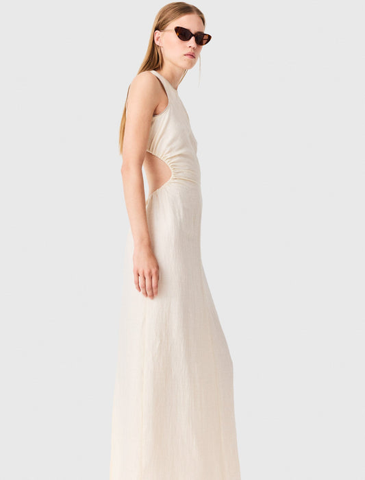 Open-back maxi dress Cream