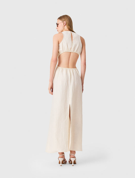 Open-back maxi dress Cream