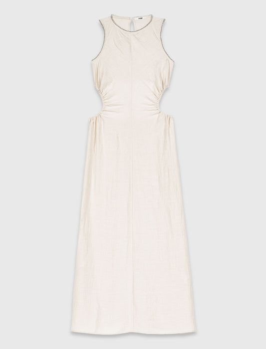 Open-back maxi dress Cream