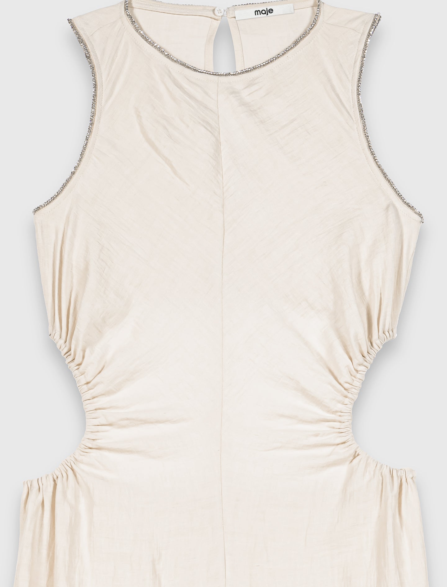 Open-back maxi dress Cream