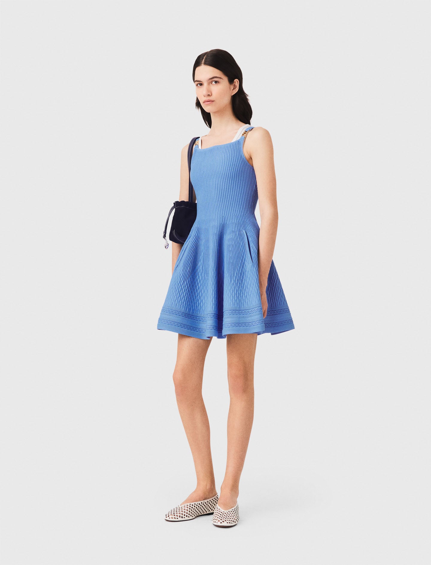 Short knit dress Blue