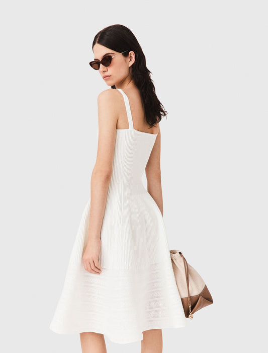 Knit maxi dress White