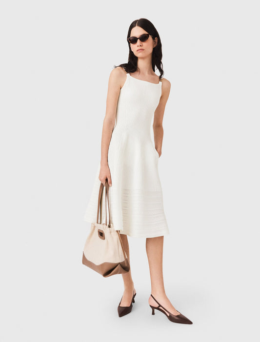 Knit maxi dress White